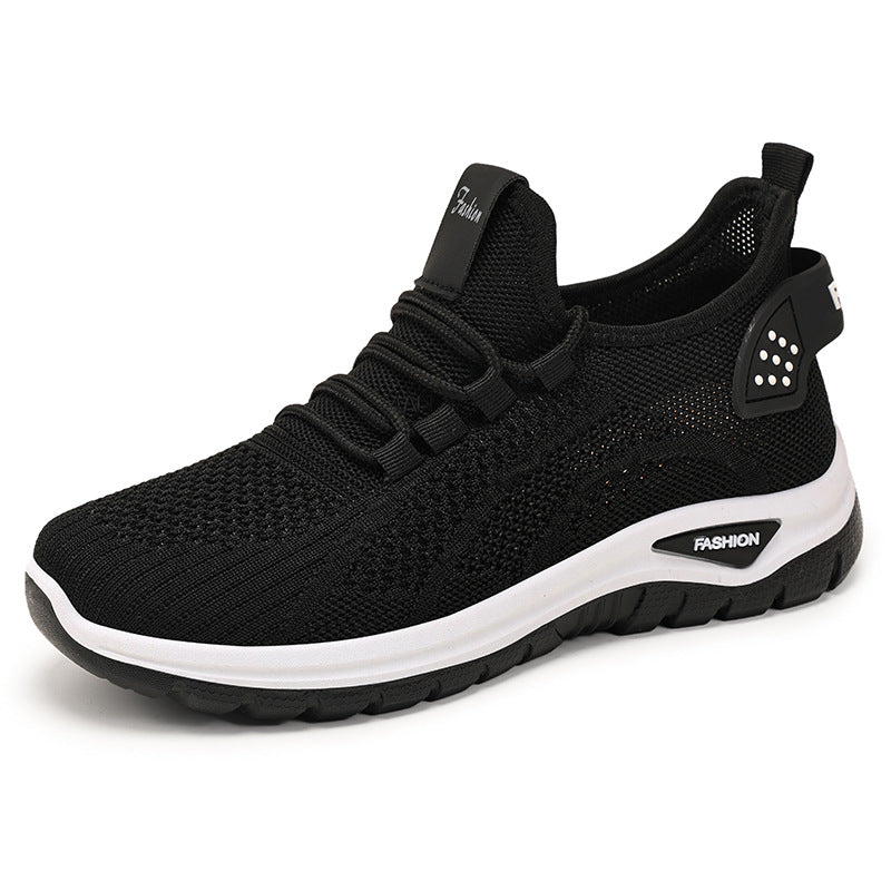 Damen nan sockenähnlicher Strick-Fit Sneaker mit elastischer Schnürung, gelochter Fersenverstärkung und dämpfender Plateau-Sohle Shop Nory