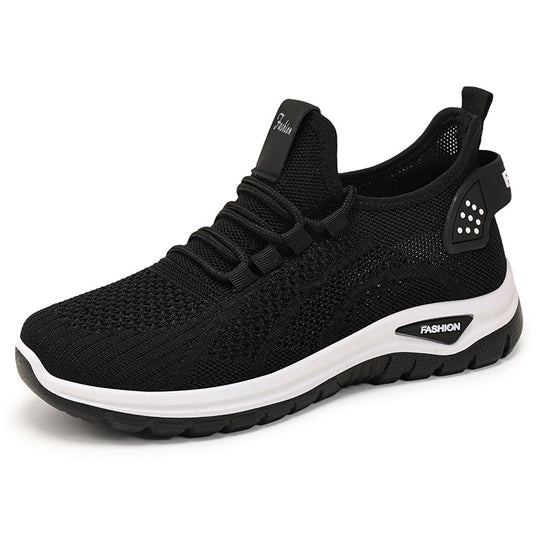 Damen nan sockenähnlicher Strick-Fit Sneaker mit elastischer Schnürung, gelochter Fersenverstärkung und dämpfender Plateau-Sohle Shop Nory