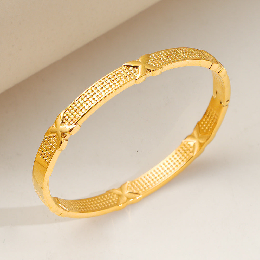 Frauen Elegante Goldplattierte Funkelnde Armband Shop Nory