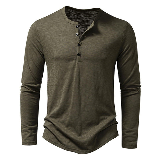 Herren Button-Up Langarmshirt