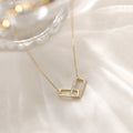 Damen Halskette mit modernen, geometrischen Anhängern Shop Nory