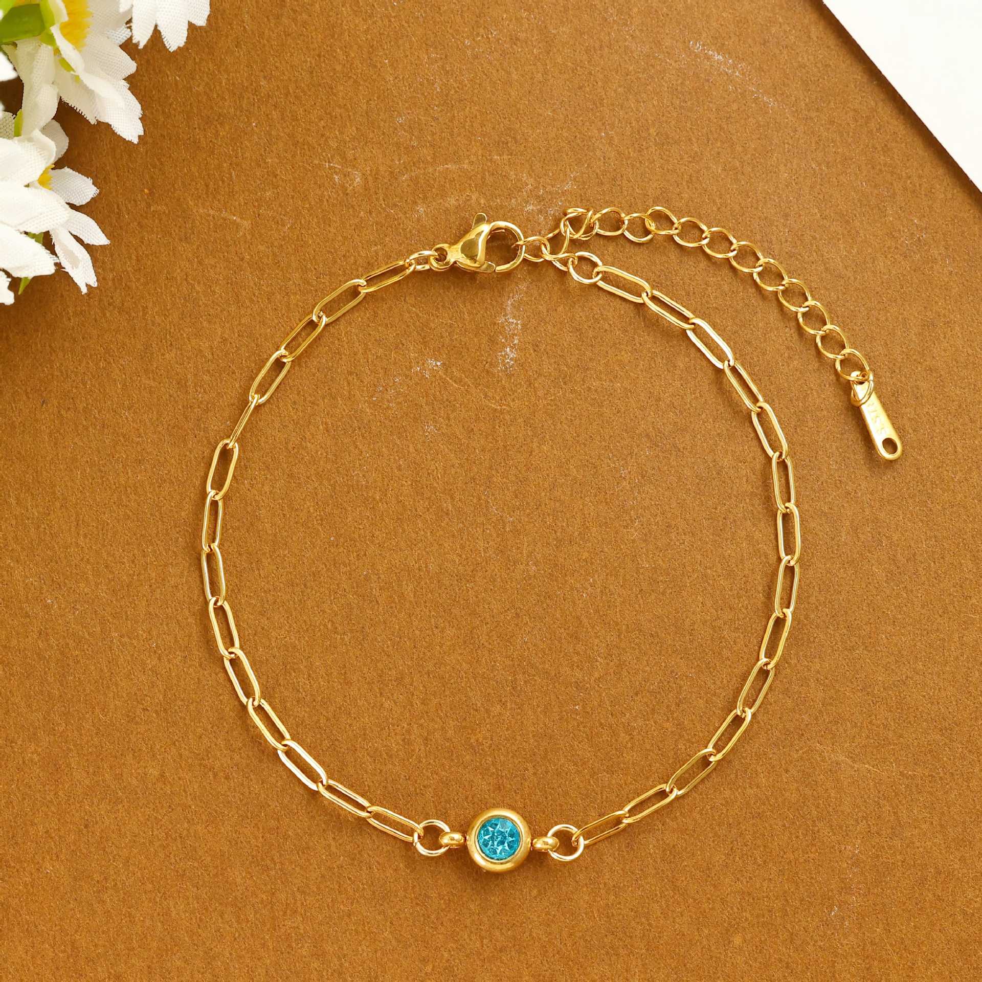 Damen zartes Armband mit funkelndem Kristall Shop Nory