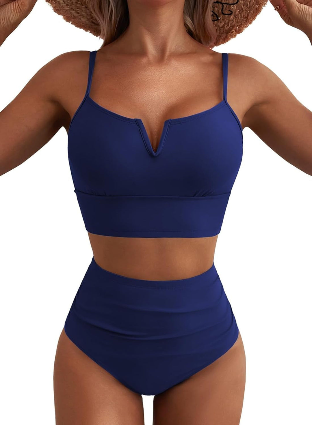 Damen Hochtailliertes Bikini-Set mit modernem V-Ausschnitt und angenehmer Passform