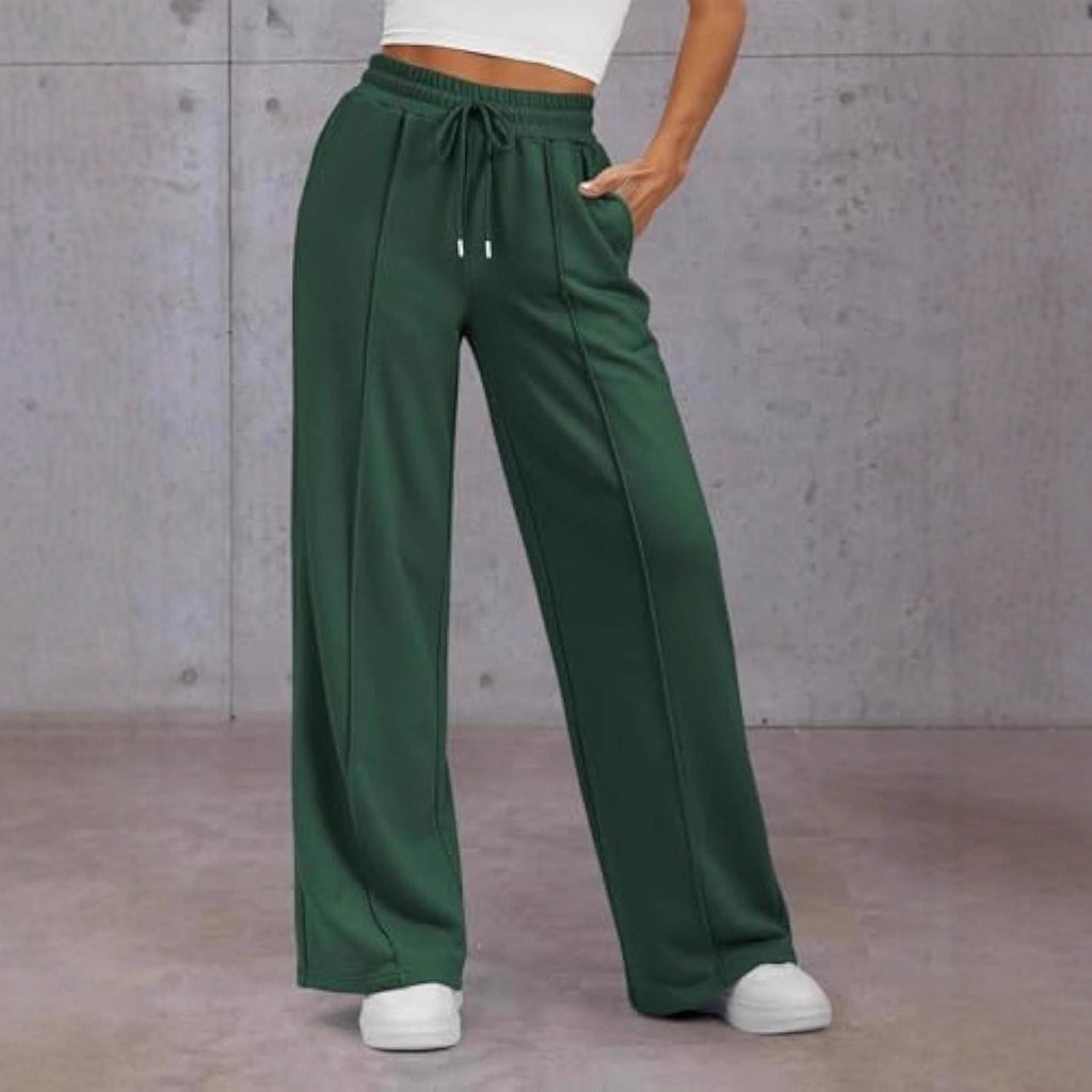 Damen Komfortable Weite Sweatpants mit elastischem Bund und praktischen Taschen