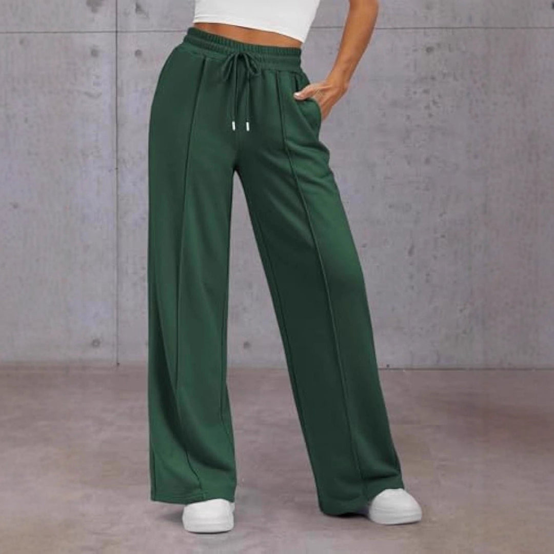Damen Komfortable Weite Sweatpants mit elastischem Bund und praktischen Taschen