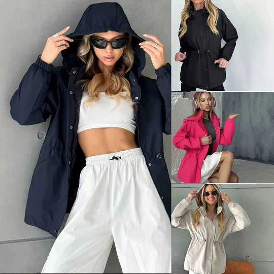 Damen Kapuzen-Parka mit Taillenzug und windabweisender Außenhülle Shop Nory