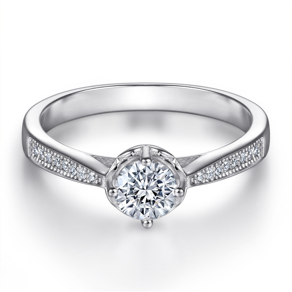 Damen Verlobungsring mit herzförmigem Aquamarin in kunstvoller Zirkonia-Fassung Shop Nory