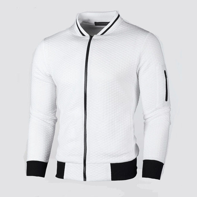 Herren Sweatjacke mit hochwertiger Struktur und sicherer Reißverschlusstasche
