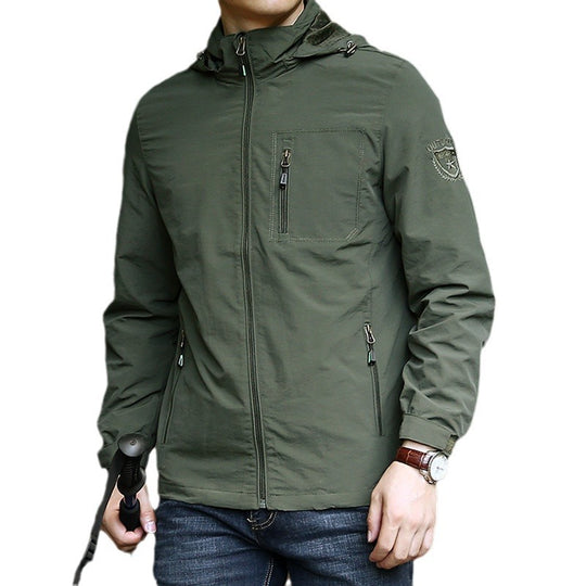 Herren Winddichte Softshell-Thermojacke mit Fleece-Innenfutter und Kapuze Shop Nory
