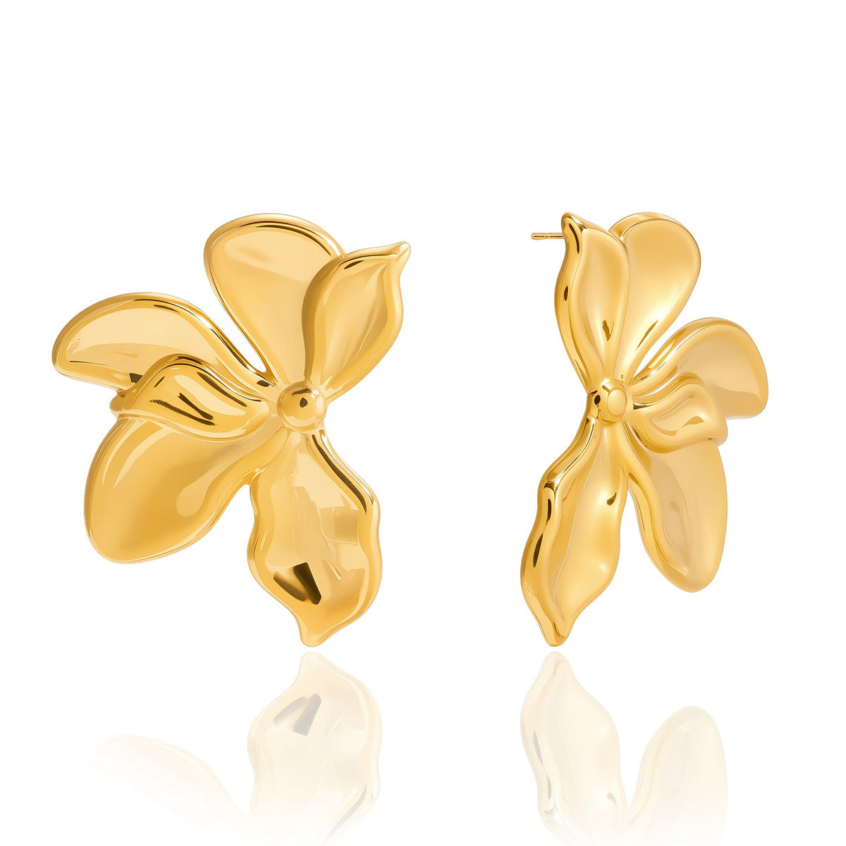 Damen Ohrringe im eleganten Blumen-Design aus hypoallergenem Edelstahl Shop Nory