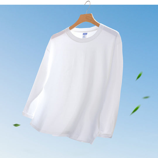 Unisex Langärmliges Premium-Basics-Langarmshirt aus Baumwollmix mit Rundhalsausschnitt Shop Nory