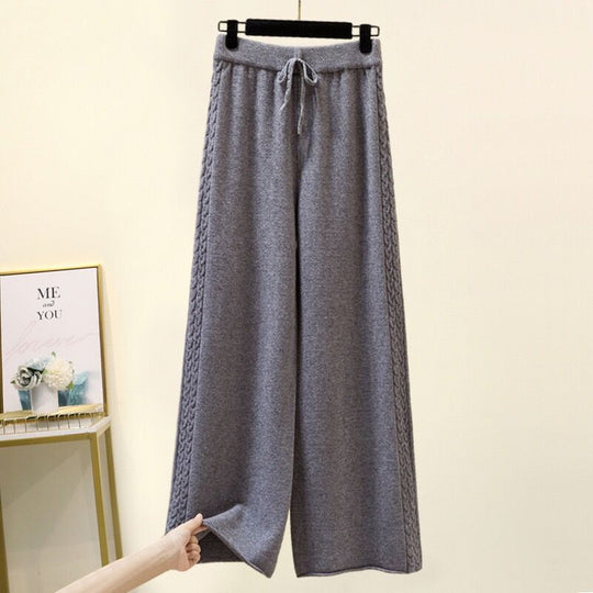 Damen Hochwertige weite Strickhose Shop Nory