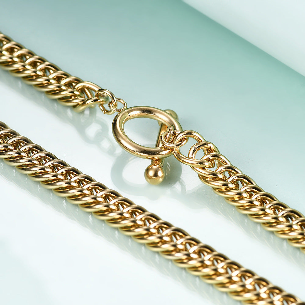 Damen Gliederkette aus hochwertigem Edelstahl mit sicherem Karabinerverschluss Shop Nory