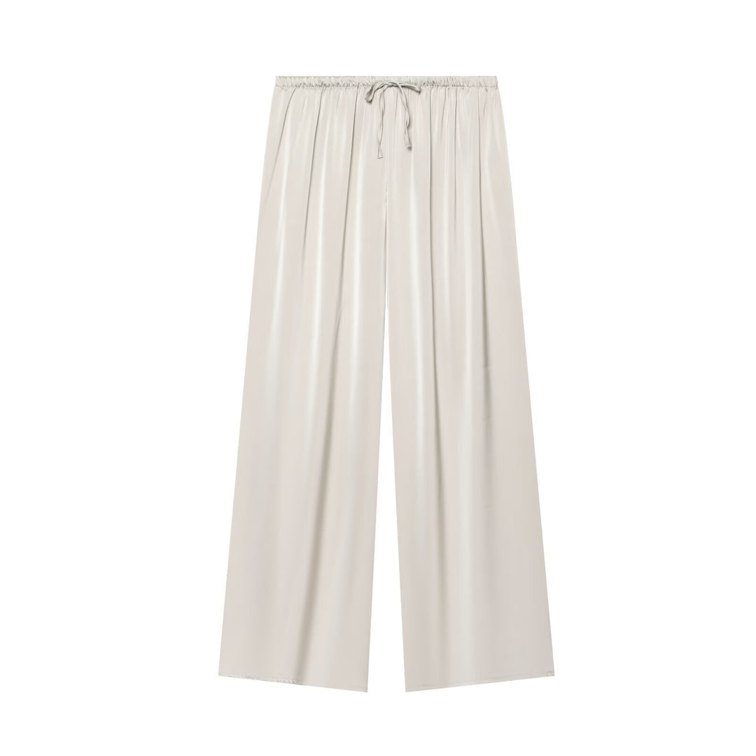Damen nan luftig-weite Palazzo-Hose mit elastischem Bund und Kordelzug Shop Nory