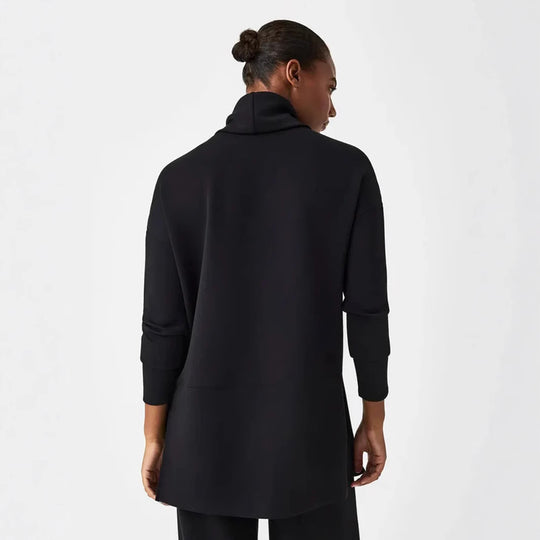 Damen Cozy Funnel Neck Tunika Pullover mit Übergrößen-Schnitt und seitlichen Schlitzen Shop Nory