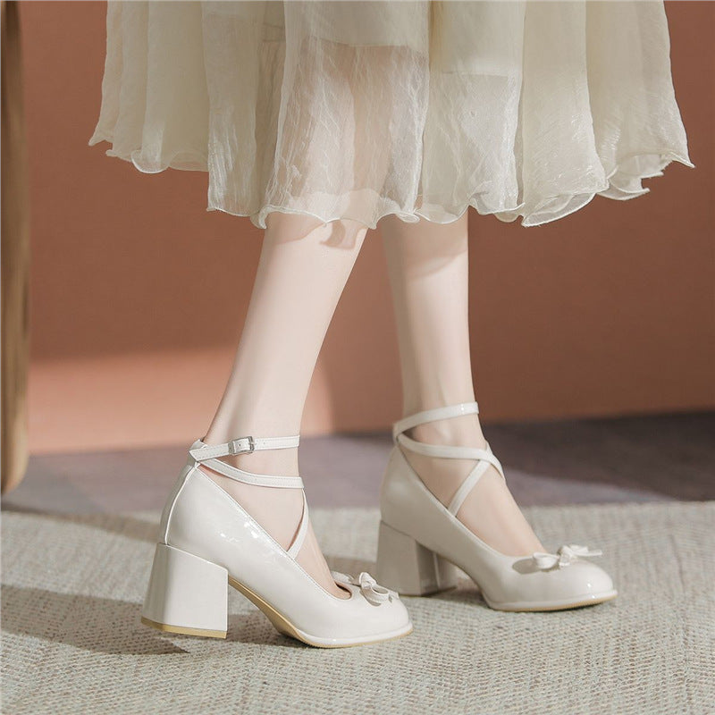 Damen elegante Slingback-Pumps mit dekorativer Schleifenapplikation