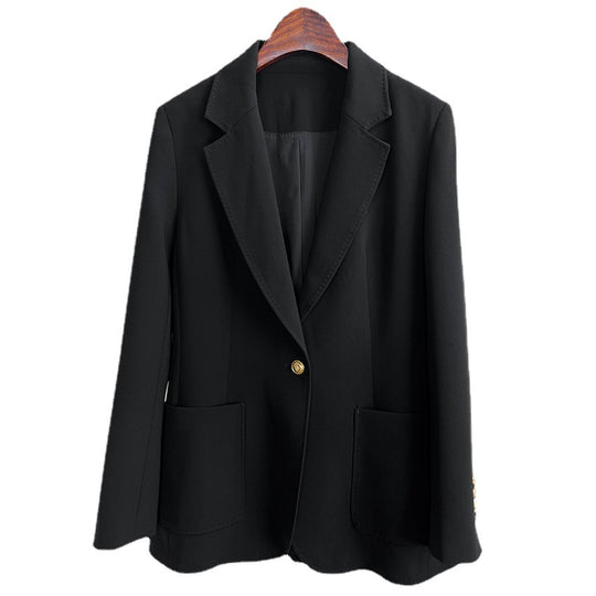 Damen Taillierter Longline-Blazer mit aufgesetzten Taschen, Ein-Knopf-Verschluss und leicht gerafften Ärmeln Shop Nory