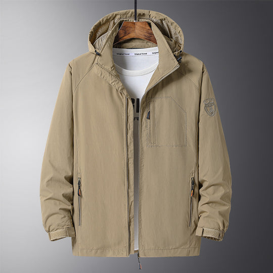 Herren Urbaner Allwetter-Reiseanorak mit Mesh-Futter und verdecktem Reißverschluss Shop Nory