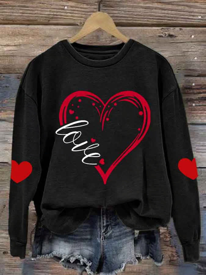 Damen Gemütlicher Pullover mit Herzmotiv Shop Nory