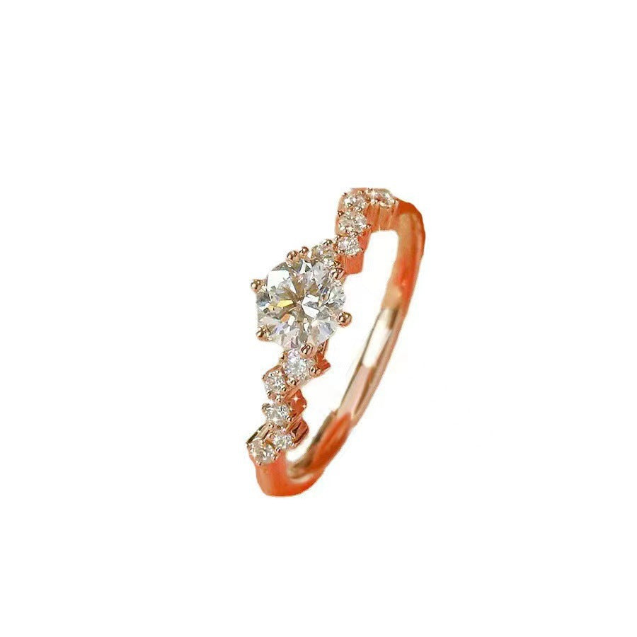 Damen eleganter Ring mit funkelndem Zirkonia und kunstvollem Design Shop Nory