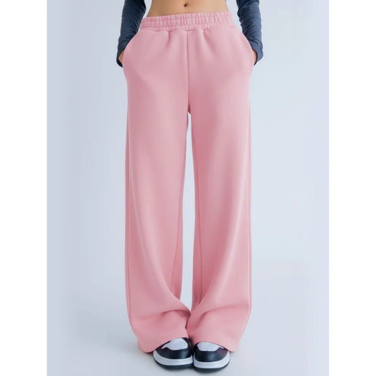 Damen nan fließende Palazzo-Loungehose mit extra weitem Bein elastischem Komfortbund und dezenten Eingrifftaschen Shop Nory