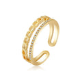 Damen eleganter Bogenring mit funkelnden Zirkonia Shop Nory