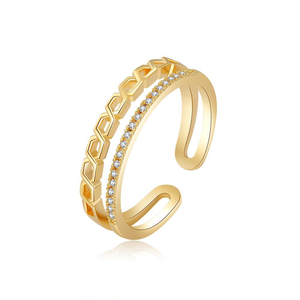 Damen eleganter Bogenring mit funkelnden Zirkonia Shop Nory