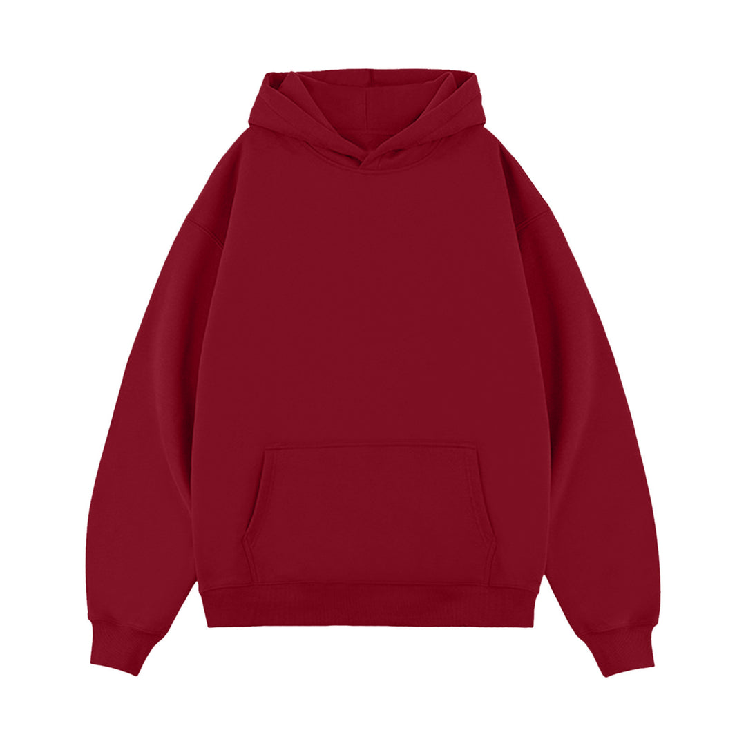 Unisex minimalistischer Oversize-Kapuzenpullover mit gedoppelter Kapuze, tiefer Schulter und breitem Rippbund Shop Nory
