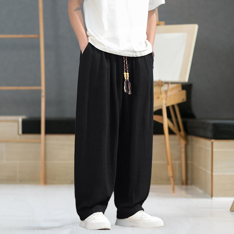 Herren Haremshose im Oversize-Baggy-Stil mit Kordelzug und elastischem Bund Shop Nory