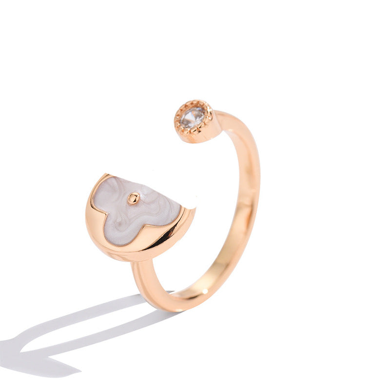 Damen eleganter Ring mit kunstvollem Design und funkelndem Kristall Shop Nory