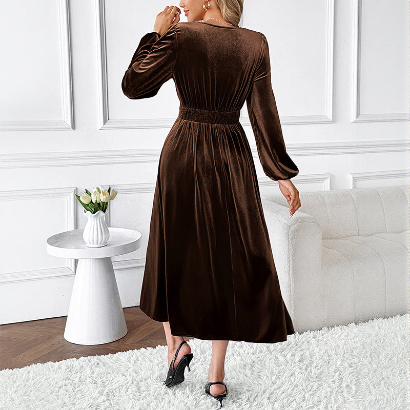 Damen Elegantes Maxikleid mit Spitzenakzenten Shop Nory