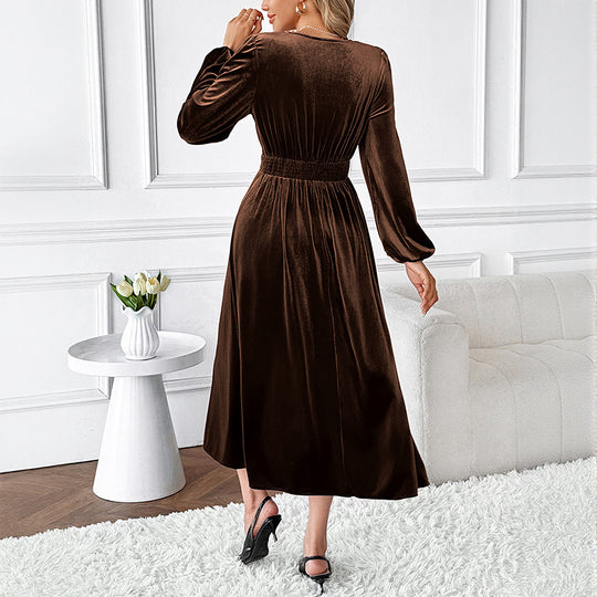 Damen Elegantes Maxikleid mit Spitzenakzenten Shop Nory