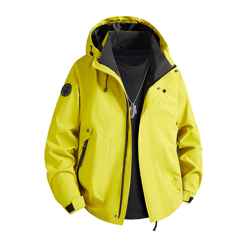 Herren wasserdichte Softshelljacke mit Kapuze und Fleece-Innenfutter Shop Nory