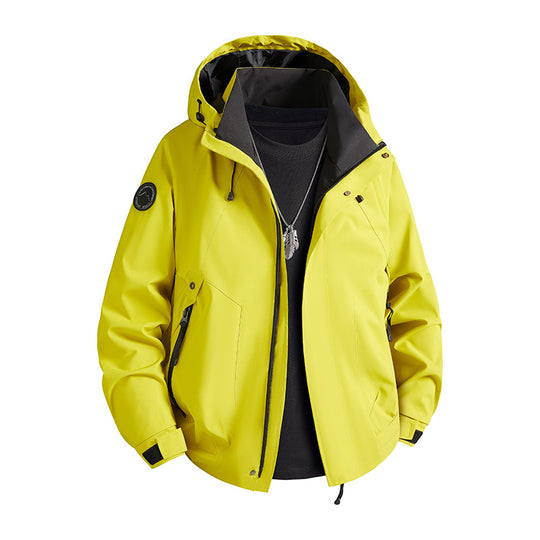 Herren wasserdichte Softshelljacke mit Kapuze und Fleece-Innenfutter Shop Nory