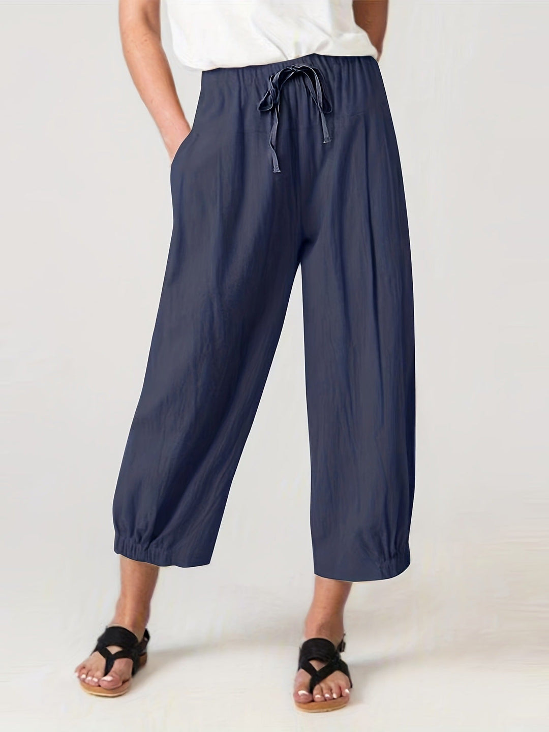 Damen Bequeme Sommerhose mit elastischem Bund