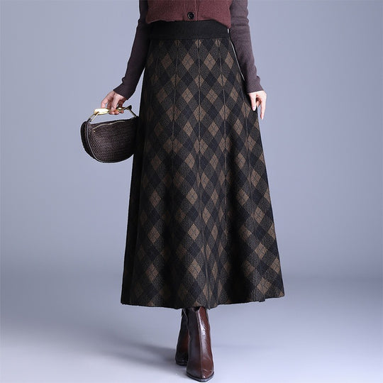 Damen Eleganter Maxirock mit geometrischem Muster Shop Nory