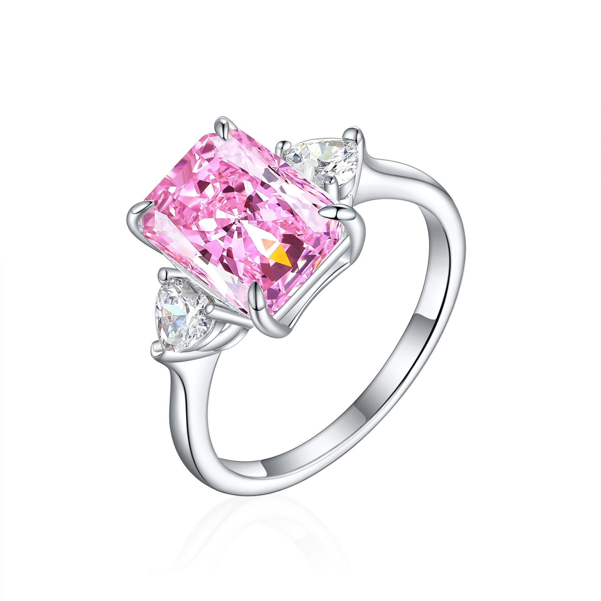 Damen Eleganter Zirkonring mit strahlendem Aquamarin-Shop Nory