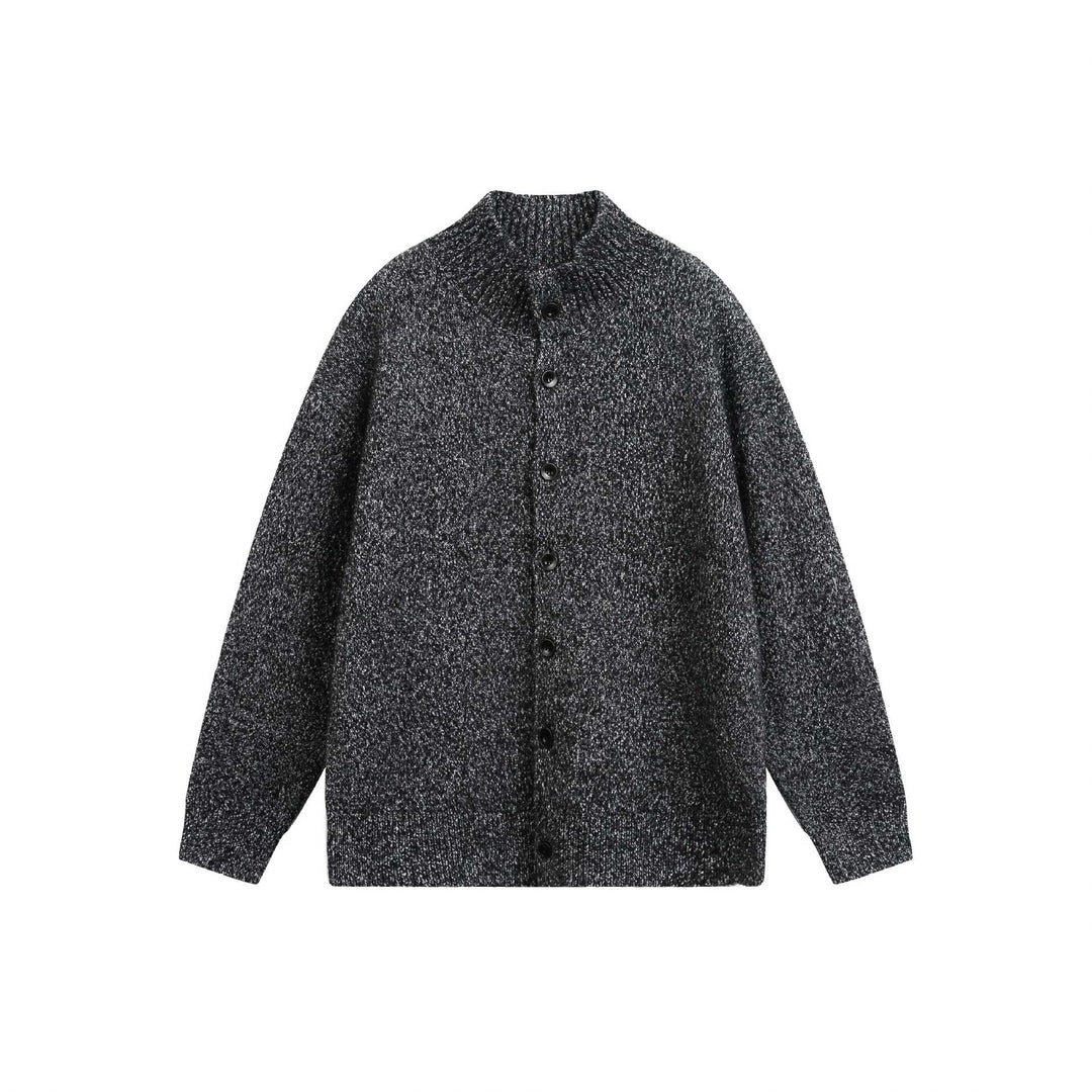 Damen Oversize-Strickjacke mit hochgezogenem Rippkragen und Holzknopfverschluss Shop Nory