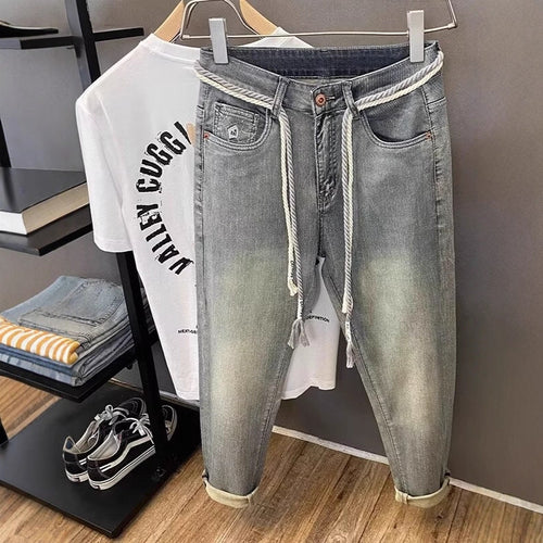 Damen Modische Denim-Cargo-Hose Shop Nory