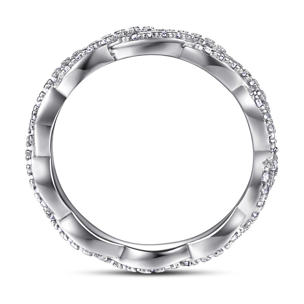 Damen Designer Ring mit funkelndem Zirkonia Besatz Shop Nory
