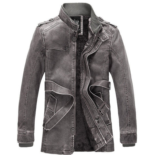 Herren Gefütterte Utility-Jeansjacke mit hohem Stehkragen Shop Nory