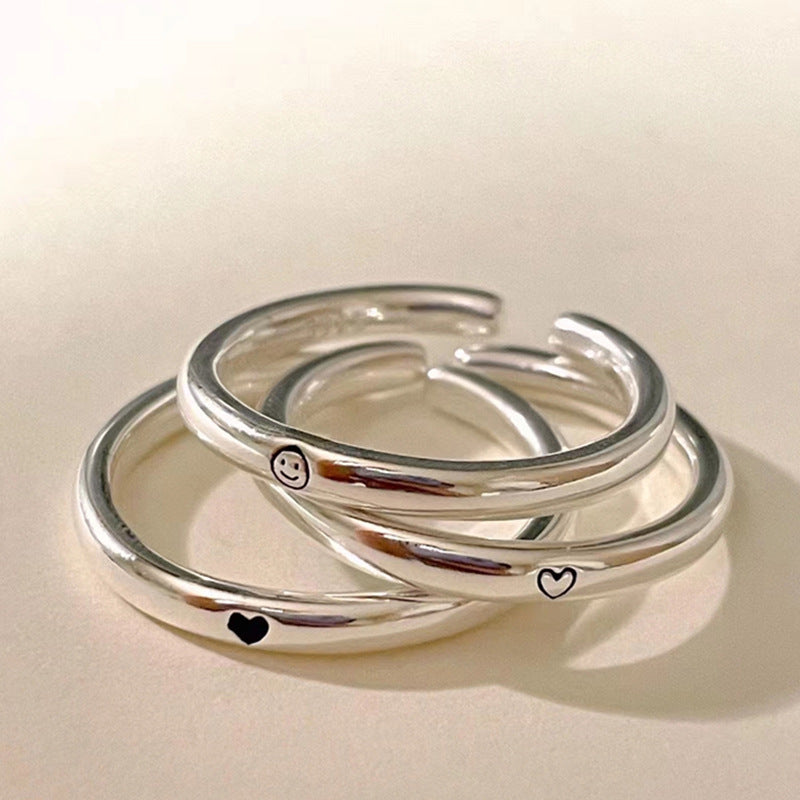 Damen Offener Ring mit minimalistischen Symbolen Shop Nory
