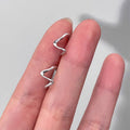 Damen Wellenförmige Ohrstecker aus hochwertigem Edelstahl Shop Nory