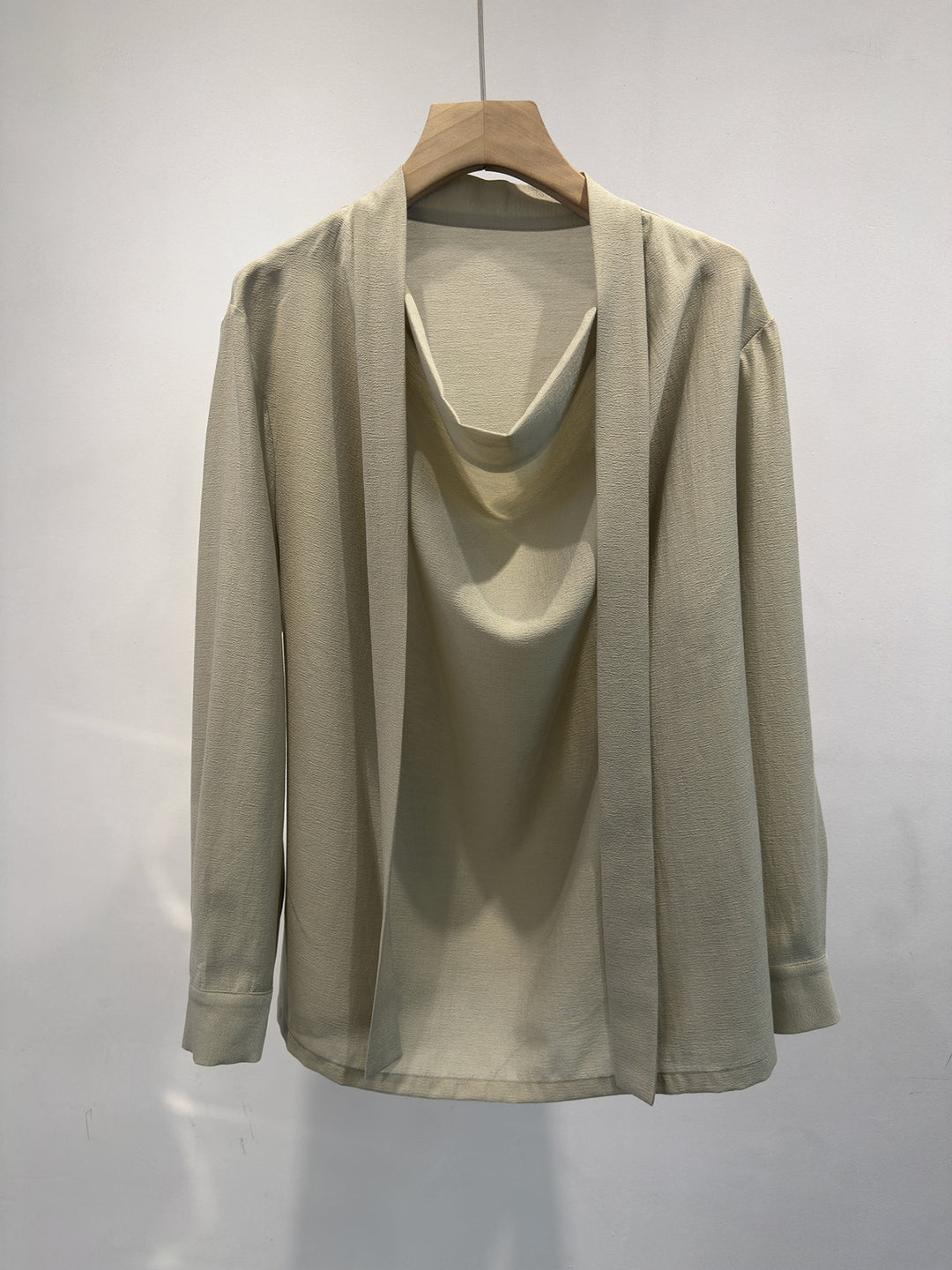 Damen Eleganter Drapierter Vordercardigan Shop Nory