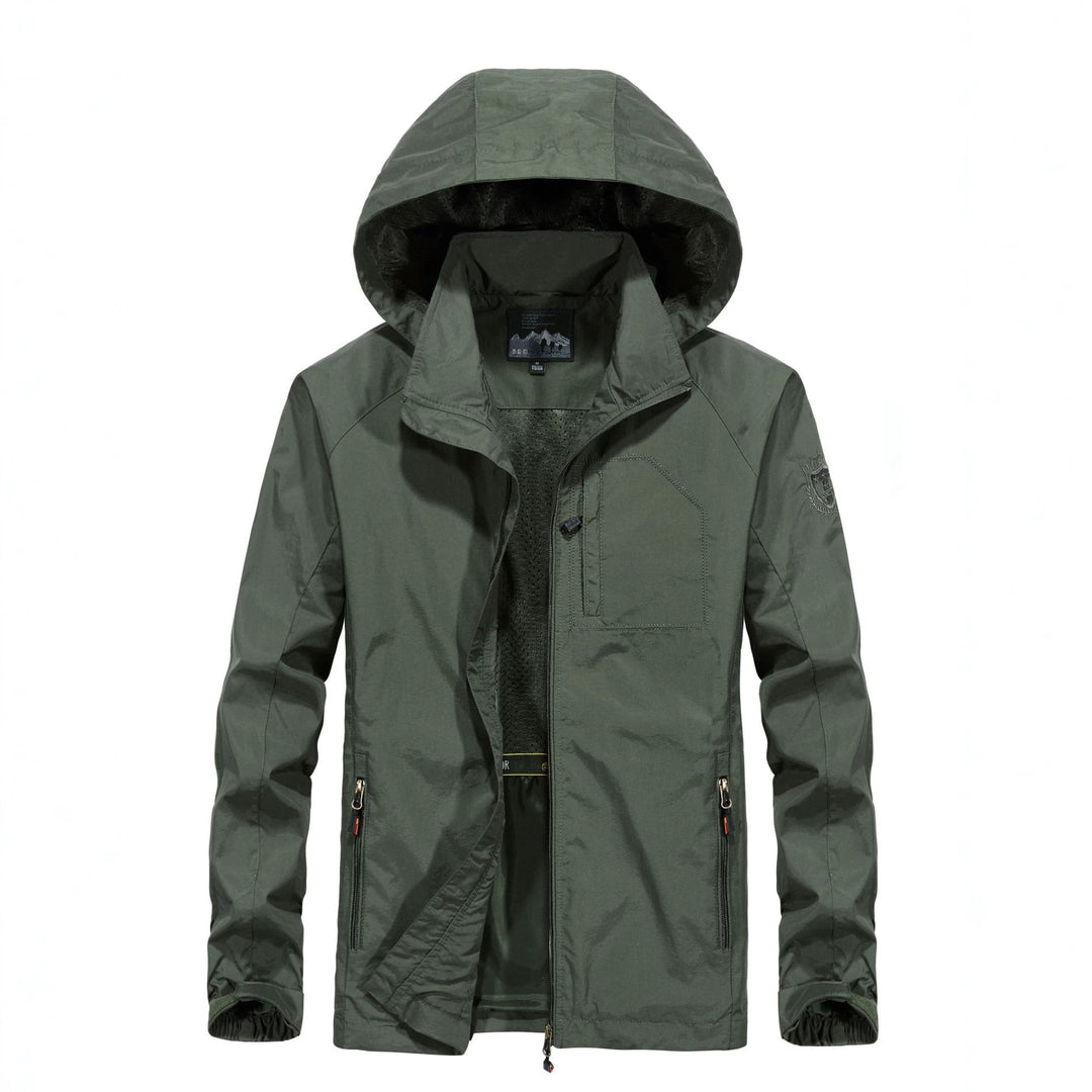 Herren Leichte Allwetter-Fieldjacke mit Kapuze, Mesh‑Innenfutter und Reißverschlusstaschen Shop Nory