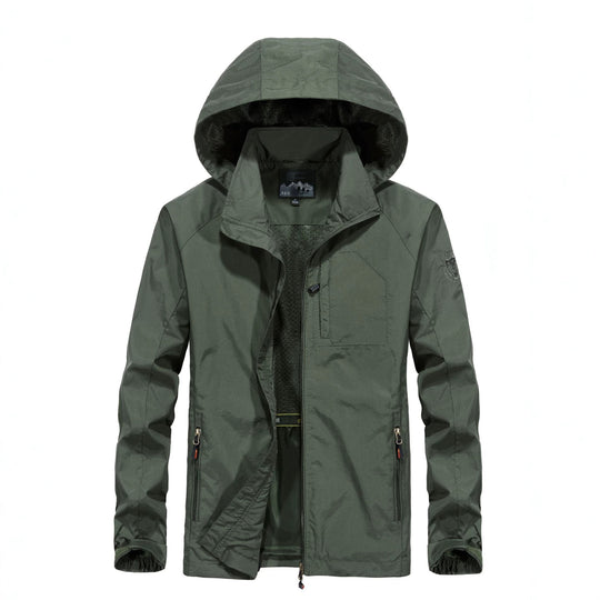 Herren Leichte Allwetter-Fieldjacke mit Kapuze, Mesh‑Innenfutter und Reißverschlusstaschen Shop Nory
