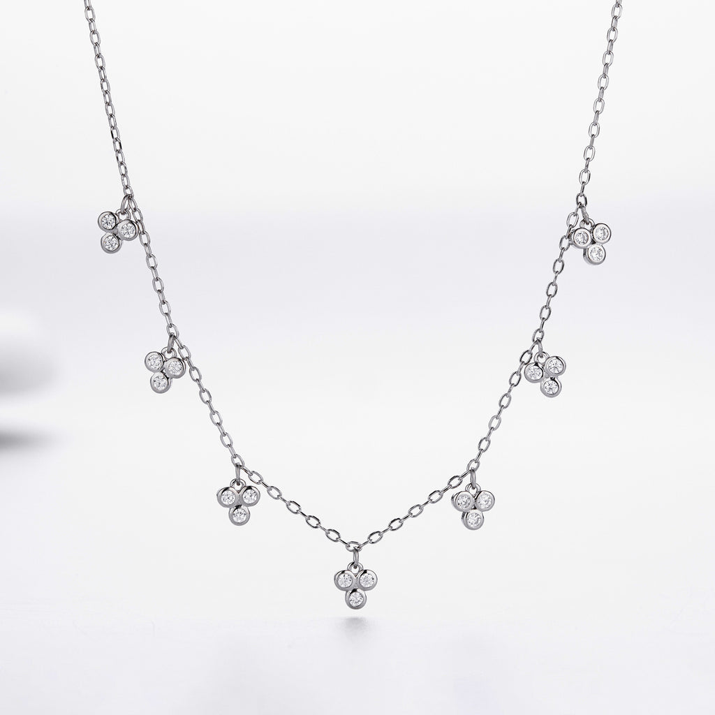 Damen Halskette mit funkelnden Zirkonen Shop Nory