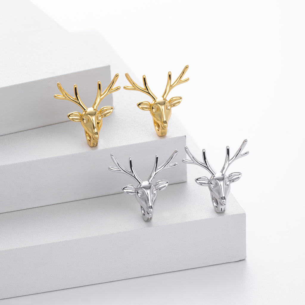Damen Ohrhänger im kreativen Rehkopf-Design aus hochwertigem 925 Sterling Silber Shop Nory