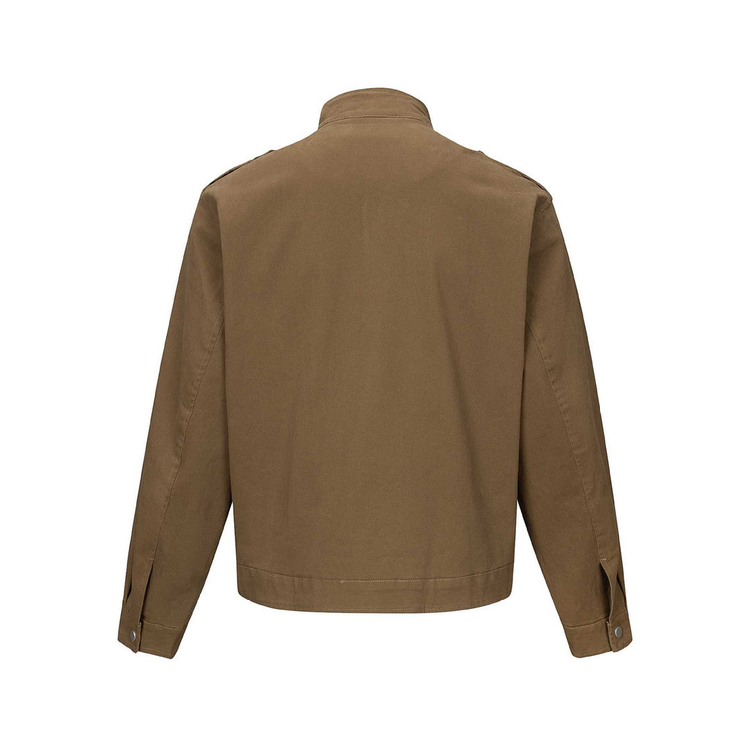 Herren Kurzjacke im Fieldstil mit Funnelkragen, Schulterklappen und Utility-Taschen Shop Nory