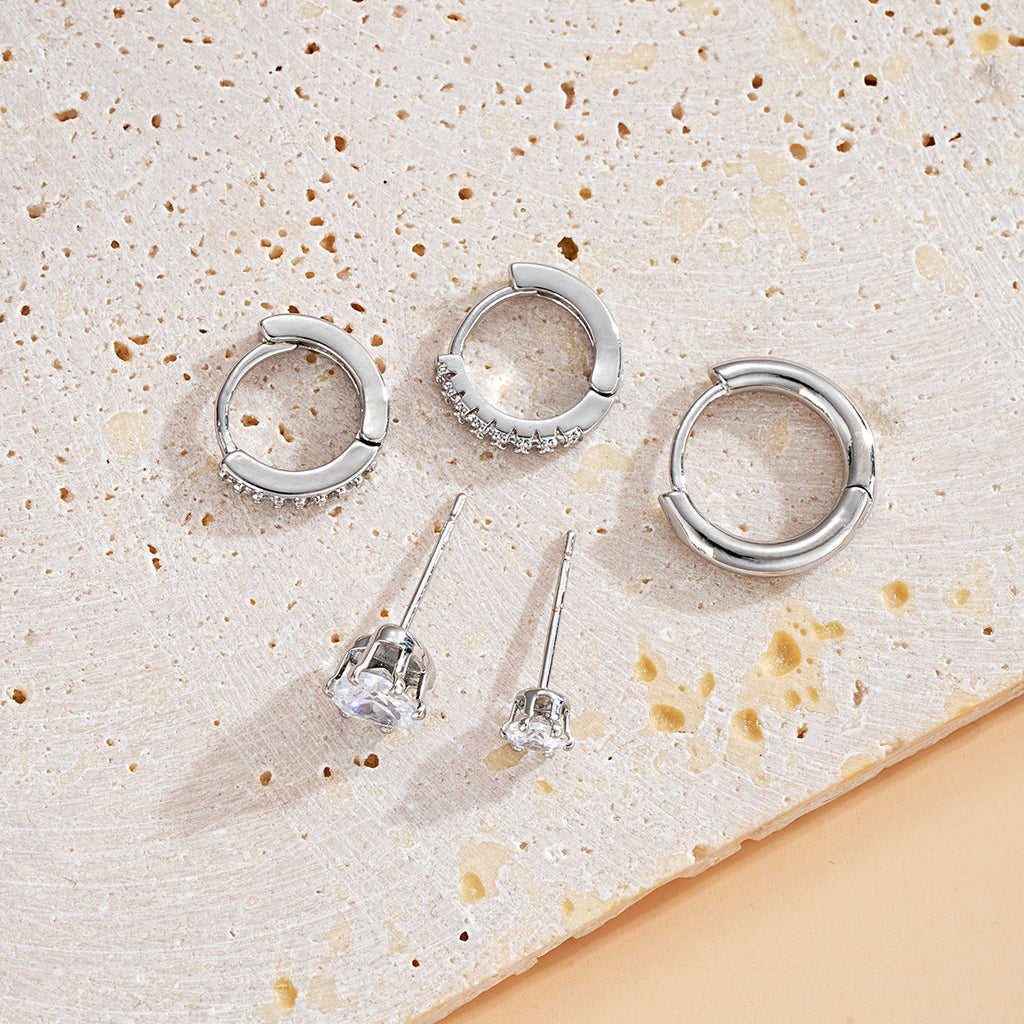 Damen Ohrringe Set mit funkelnden Kristallen und eleganten Designs Shop Nory